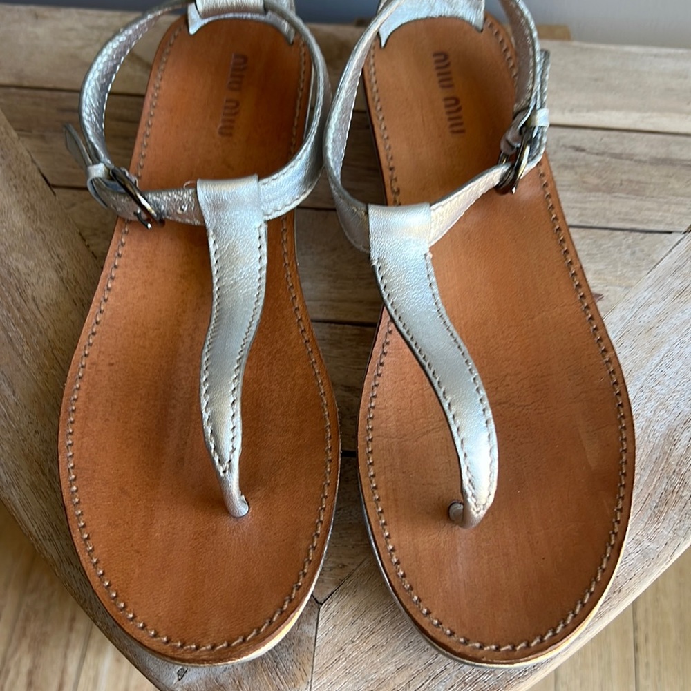 Miu Miu Sandals Size 39.5 Great Condition No Flaws - image 3
